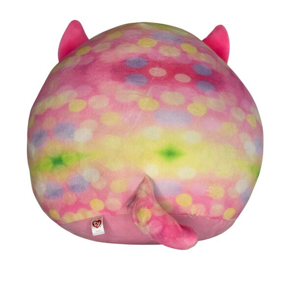 Ty Squish-A-Boos Sonny The Cat Plush 2022 14" Pink Pastel Sparkles Cute Stuffy - Picture 2 of 7